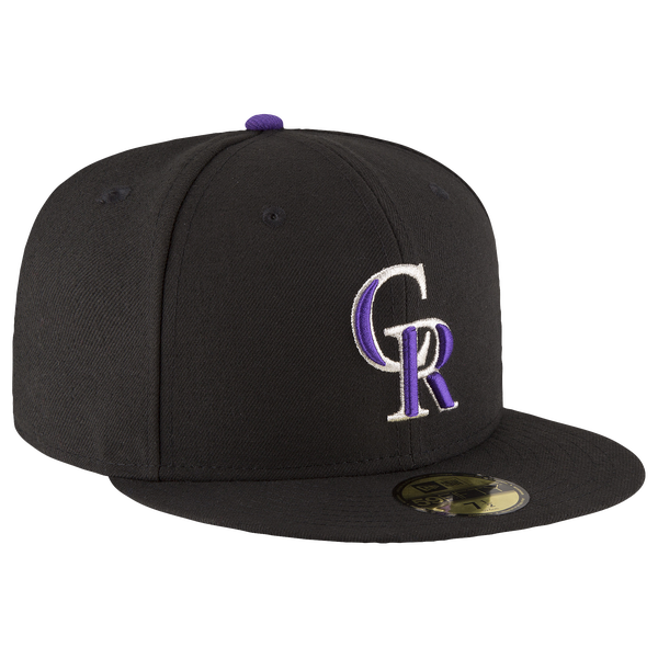 New Era Rockies 59Fifty Authentic Cap - Adult - Black/White/Purple - Image 3