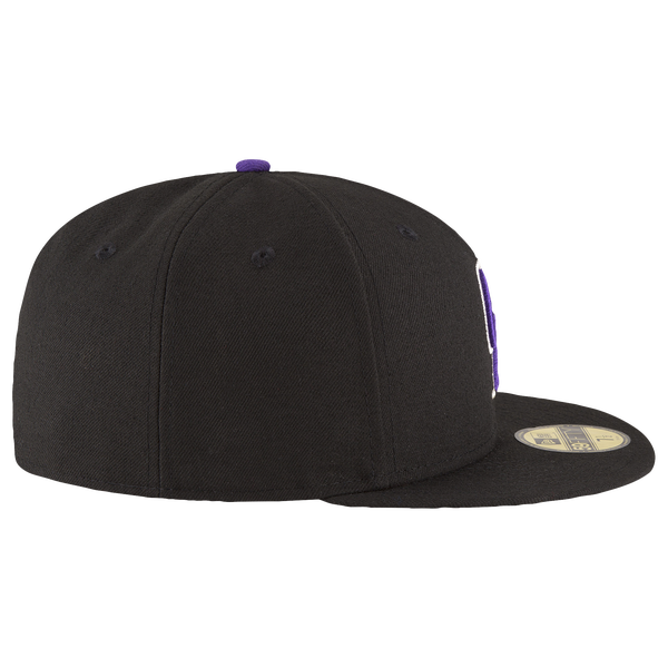 New Era Rockies 59Fifty Authentic Cap - Adult - Black/White/Purple - Image 4