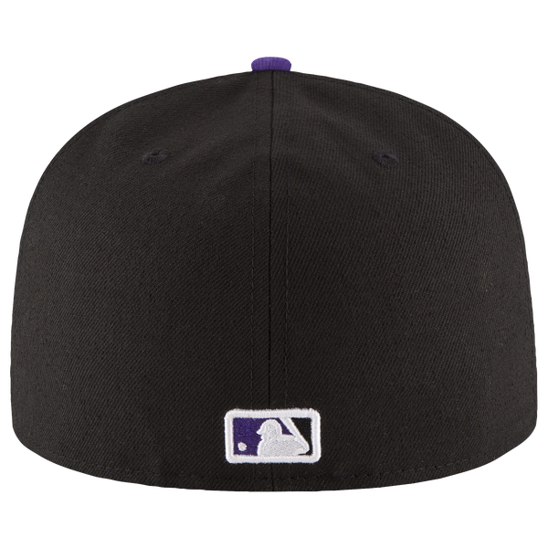 New Era Rockies 59Fifty Authentic Cap - Adult - Black/White/Purple - Image 6
