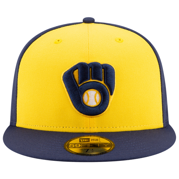 New Era Brewers 59Fifty Authentic Cap - Adult - Royal/Gold - Image 3