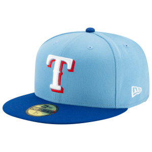 New Era Rangers 59Fifty Authentic Cap - Adult - Baby Blue/Royal/White