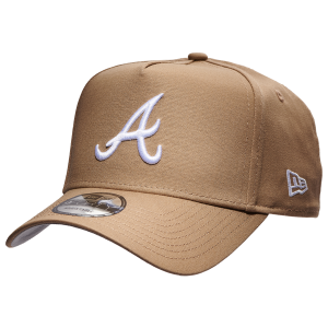 New Era Braves 9Forty A Frame Cap - Men's - Khaki/White
