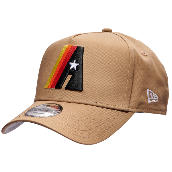 New Era Astros 9Forty A Frame Cap - Men's - Khaki/White