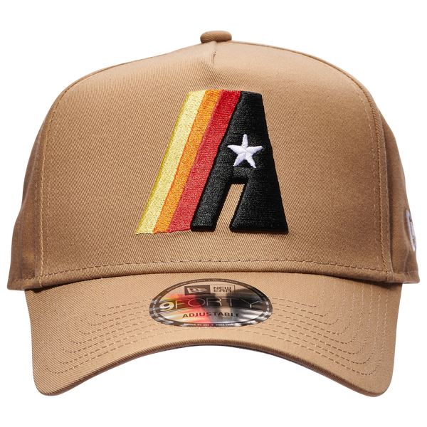 New Era Astros 9Forty A Frame Cap - Men's - Khaki/White - Image 2