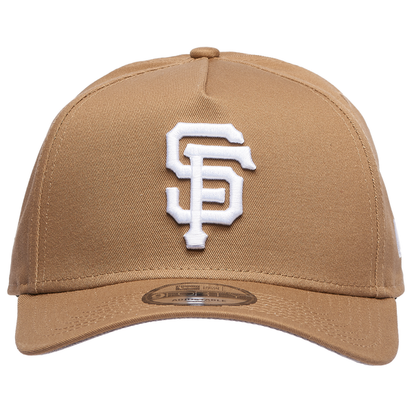 New Era Giants 9Forty A Frame Cap - Men's - Khaki/White - Image 2