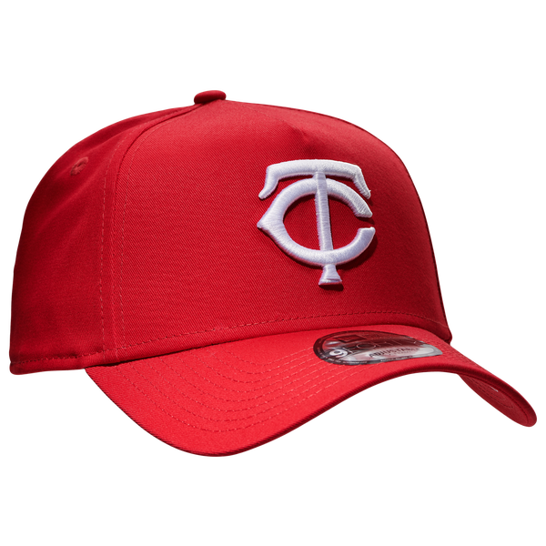 New Era Twins A Frame Adjustable Cap - Men's - White/Red - Image 3
