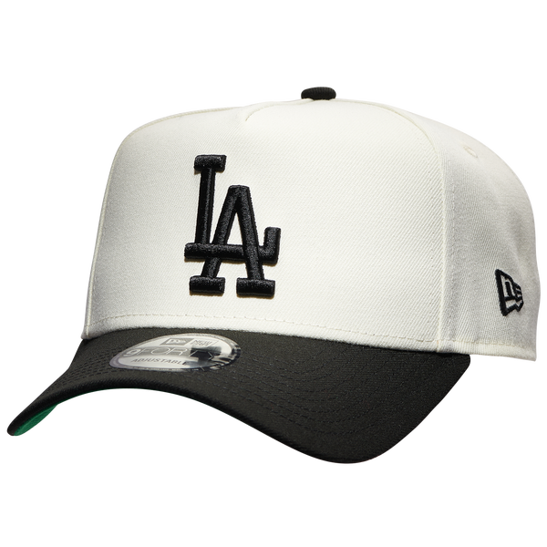 New Era Dodgers A Frame 2T Adjustable Cap - Men's - White/Black