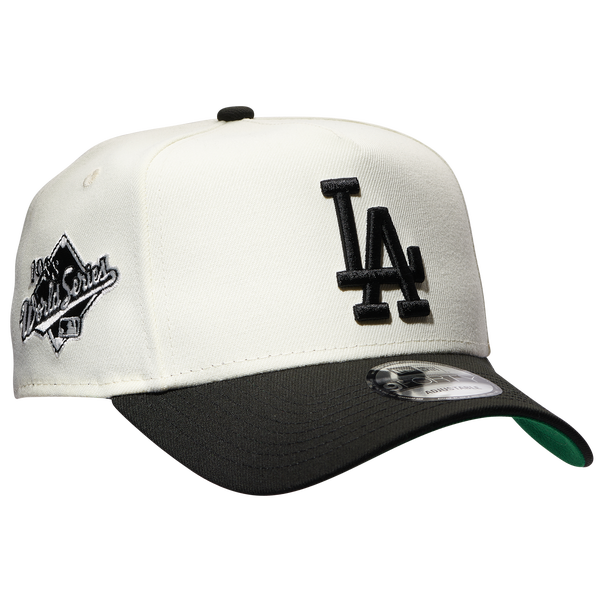 New Era Dodgers A Frame 2T Adjustable Cap - Men's - White/Black - Image 3