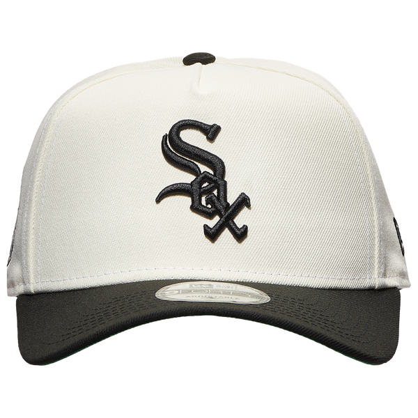 New Era White Sox A Frame 2T Adjustable Cap - Men's - White/Black - Image 2