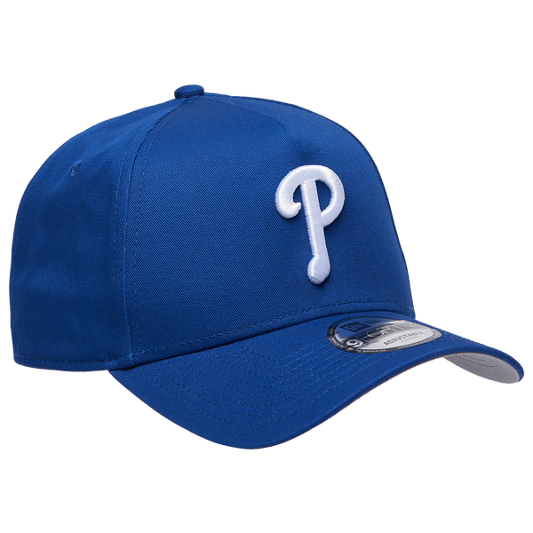 New Era Phillies A Frame Adjustable Cap - Men's - White/Royal - Image 3