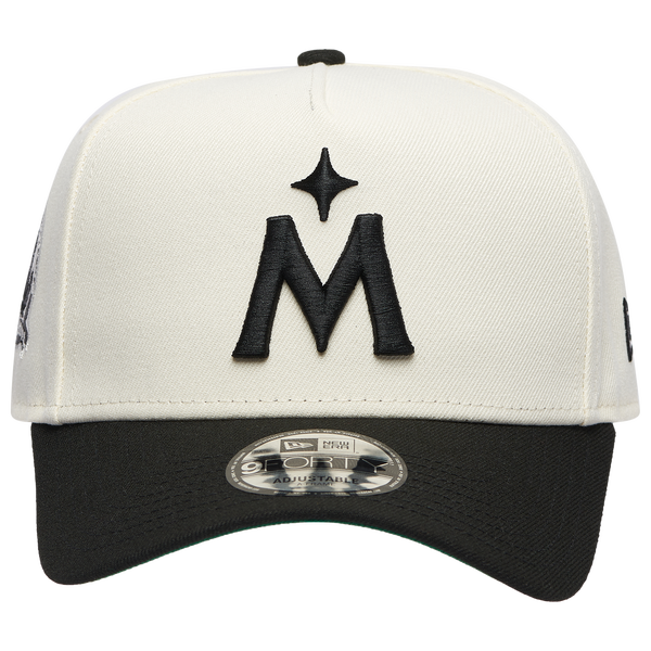New Era Twins 9FORTY Adjustable Cap - Men's - White/Black - Image 2