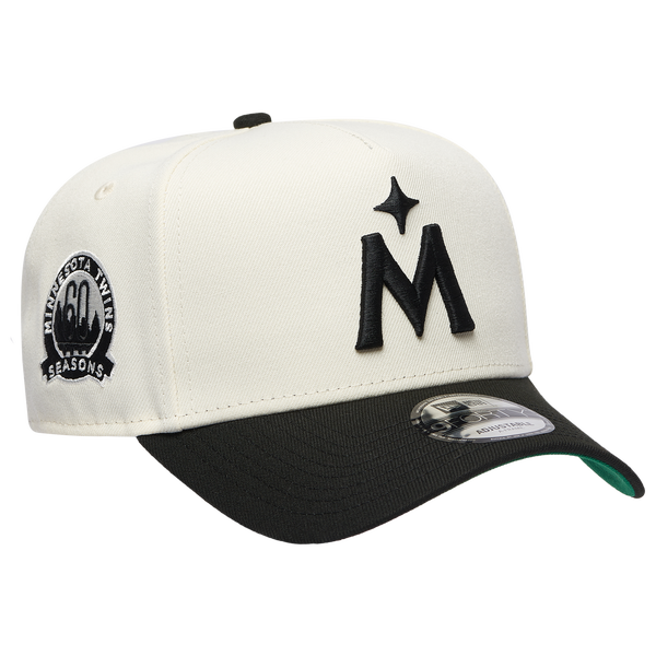 New Era Twins 9FORTY Adjustable Cap - Men's - White/Black - Image 3