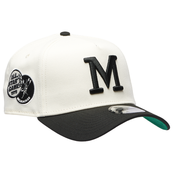 New Era Brewers 9FORTY A-Frame Adjustable Hat - Men's - White/Black - Image 3