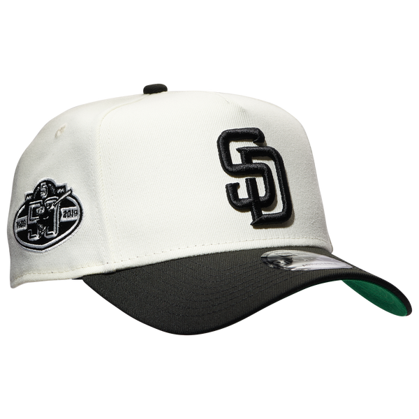 New Era Padres 9FORTY A-Frame Cap - Adult - White/Black - Image 3