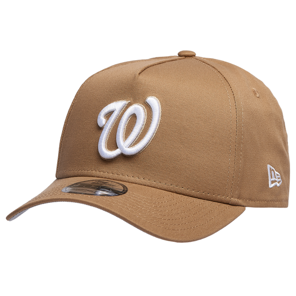 New Era Nationals A Frame Adjustable Cap - Men's - Khaki/White