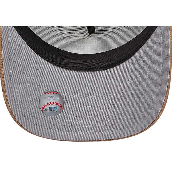 New Era Phillies A Frame Adjustable Cap - Men's - Khaki/White - Image 5