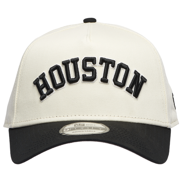 New Era Astros 940 A Frame Arch Logo Cap - Men's - Chrome/Black - Image 2