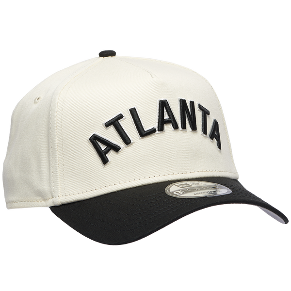 New Era Braves 940 A Frame Arch Logo Cap - Men's - Black/Chrome - Image 3