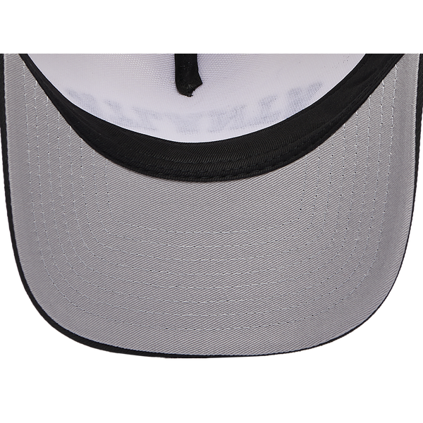 New Era Braves 9Forty A-Frame Upside Wordmark Cap - Adult - Chrome/Black - Image 5