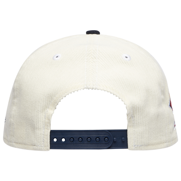 New Era Braves 940 A Frame Corduroy Cap - Men's - Chrome/Navy - Image 4