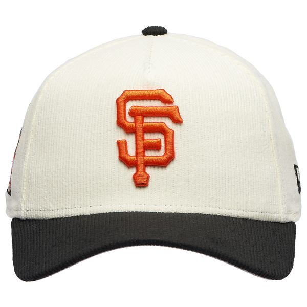 New Era Giants 940 A Frame Corduroy Cap - Men's - Black/Chrome - Image 2