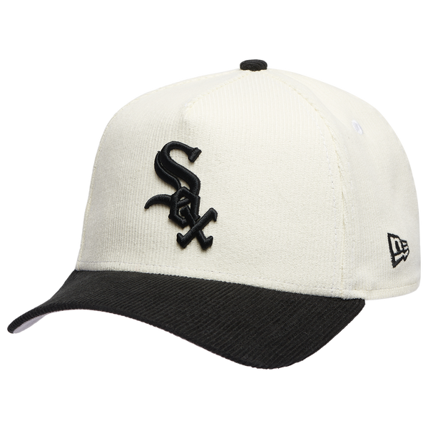 New Era Marlins 940 A Frame Corduroy Cap - Men's - Chrome/Black