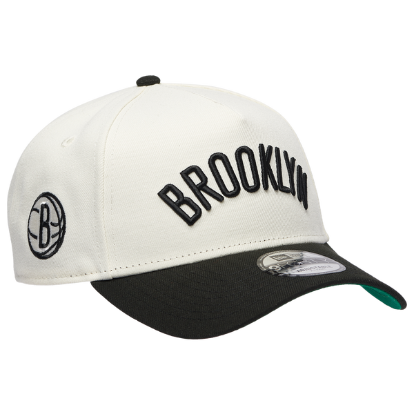 New Era Nets Team 9FORTY A-Frame Chrome Cap - Men's - Chrome/Black - Image 3