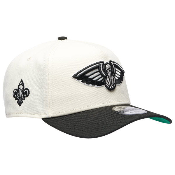 New Era Pelicans Team 9FORTY A-Frame Chrome Cap - Men's - Chrome/Black - Image 3