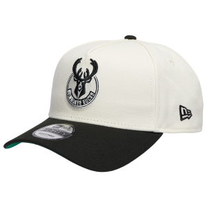 New Era Bucks Team 9FORTY A-Frame Chrome Cap - Men's - Chrome/Black