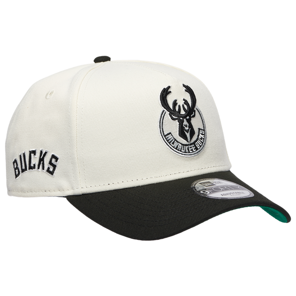 New Era Bucks Team 9FORTY A-Frame Chrome Cap - Men's - Chrome/Black - Image 3