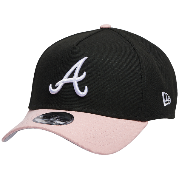 New Era Braves 9Forty A-Frame Cap - Adult - Pink/Black
