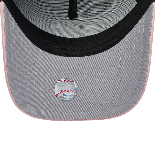 New Era Braves 9Forty A-Frame Cap - Adult - Pink/Black - Image 6