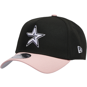 New Era Astros 9Forty A-Frame Cap - Adult - Black/Pink
