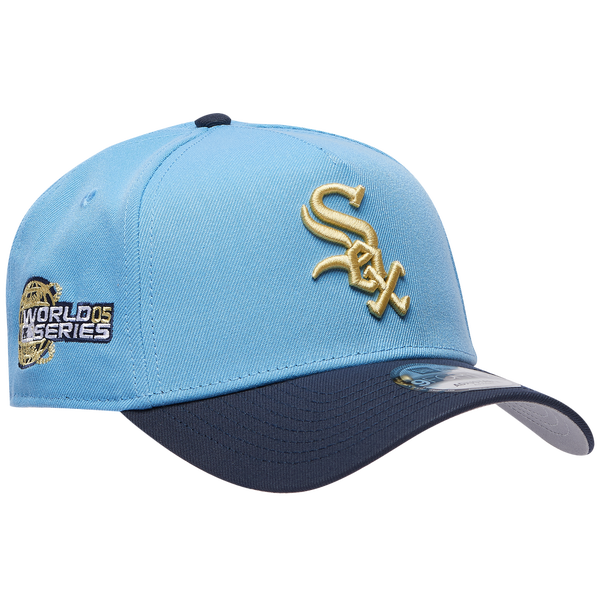 New Era White Sox 9Forty A-Frame Cap - Adult - Blue/Navy/Gold - Image 3