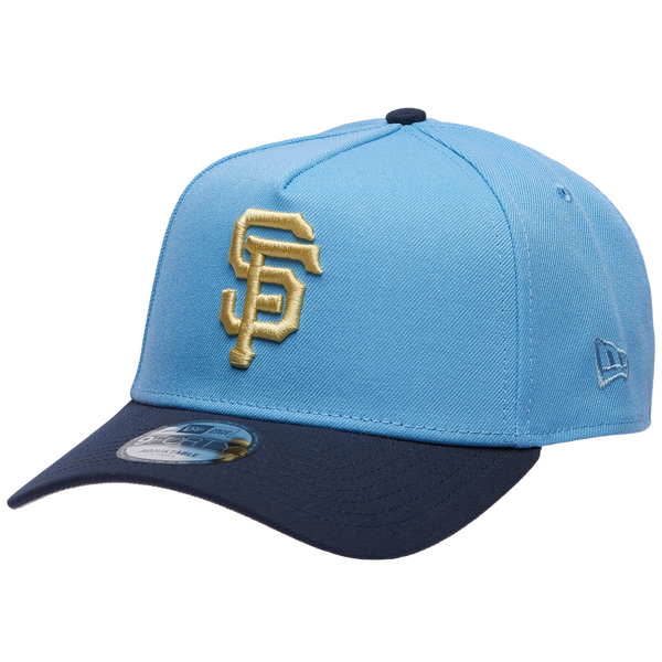 New Era Giants 9Forty A-Frame Cap - Adult - Blue/Navy/Gold