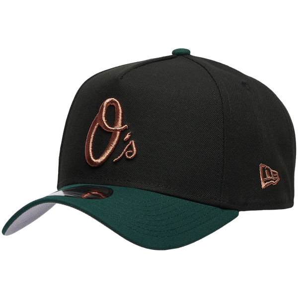 New Era Orioles 9FORTY A-Frame Metallic Cap - Men's - Green/Black