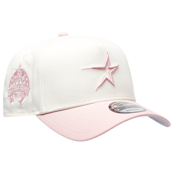 New Era Astros 9FORTY A-Frame Cap - Adult - Pink Rouge/Chrome - Image 3
