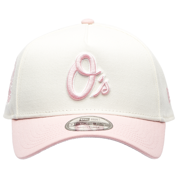 New Era Orioles 9FORTY A-Frame Cap - Adult - Chrome/Pink Rouge - Image 2