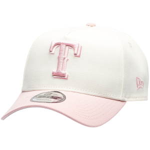 New Era Rangers 9FORTY A-Frame Cap - Adult - Chrome/Pink Rouge
