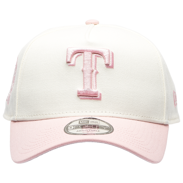 New Era Rangers 9FORTY A-Frame Cap - Adult - Chrome/Pink Rouge - Image 2