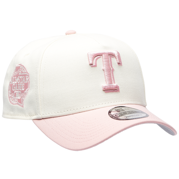 New Era Rangers 9FORTY A-Frame Cap - Adult - Chrome/Pink Rouge - Image 3