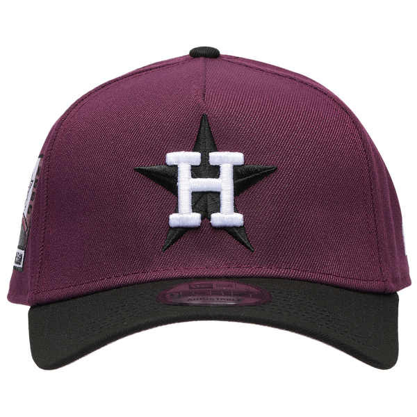 New Era Astros 9FORTY A-Frame Cap - Adult - Black/Plum - Image 2