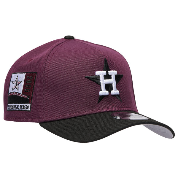 New Era Astros 9FORTY A-Frame Cap - Adult - Black/Plum - Image 3