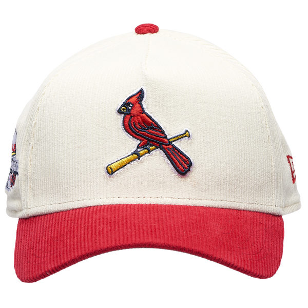 New Era Cardinals 940 A Frame Cordory Cap - Adult - White/Red - Image 2