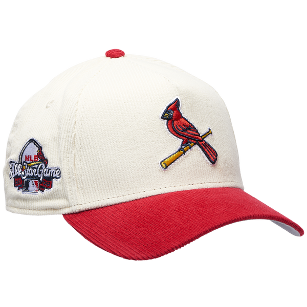 New Era Cardinals 940 A Frame Cordory Cap - Adult - White/Red - Image 3
