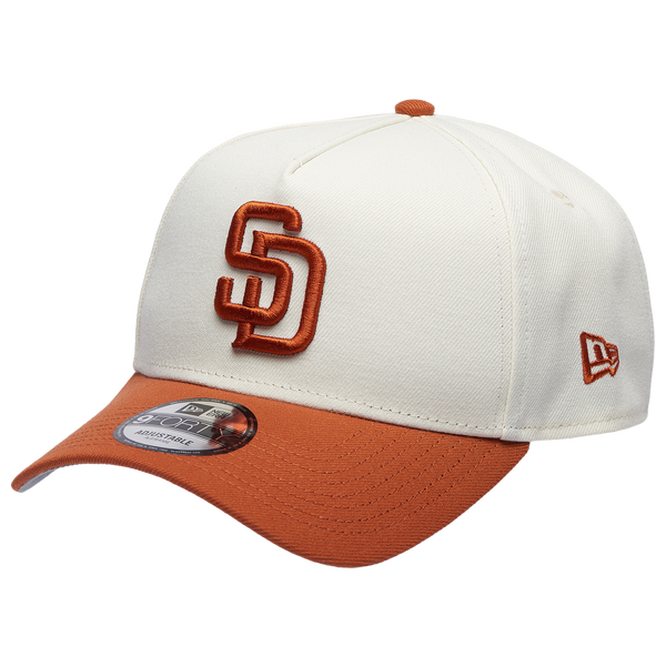 New Era Padres 940 A Frame Cap - Adult - White/Orange