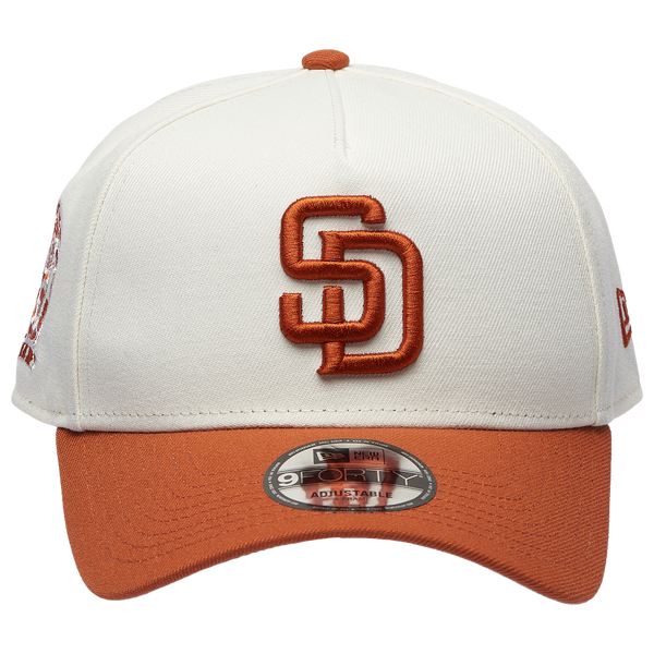 New Era Padres 940 A Frame Cap - Adult - White/Orange - Image 2