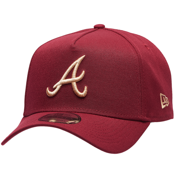 New Era Braves 940 A Frame Cap - Adult - Red
