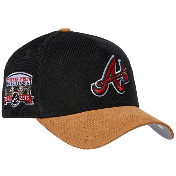 New Era Braves 940AF Cord Cap - Adult - Tan/Black - Image 3