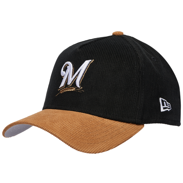 New Era Brewers 940AF Cord Cap - Adult - Black/Tan